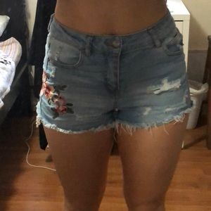Ripped Jean Shorts